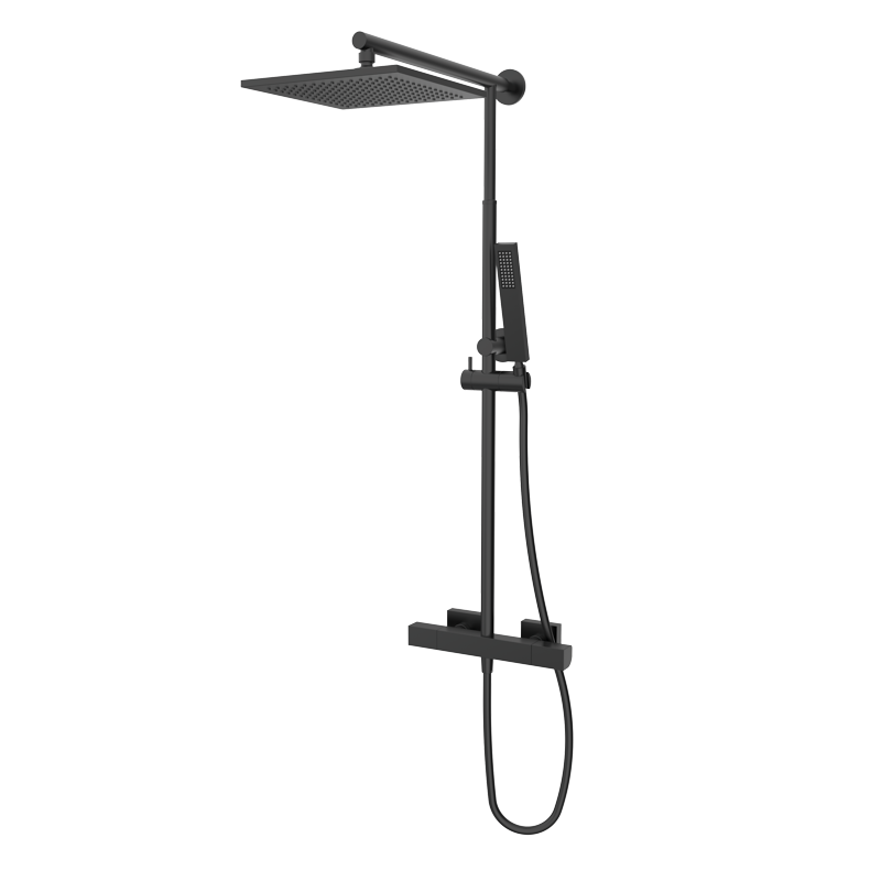 Zestaw natryskowy termostatyczny teleskopowy Metal Czarny EterNice PVD - KALA - 60445692TLC