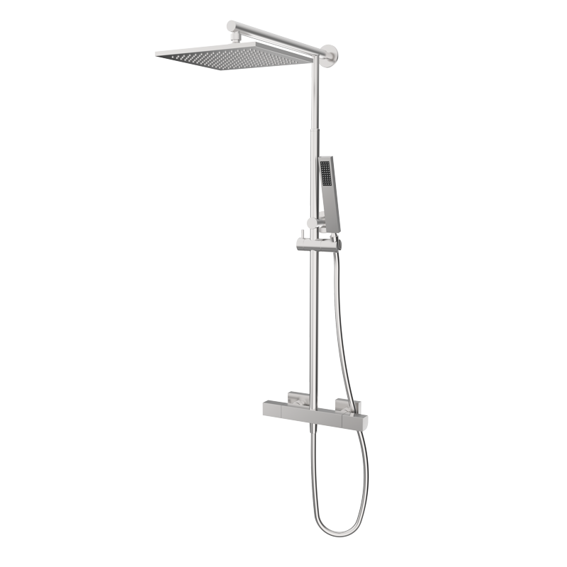 Zestaw natryskowy termostatyczny teleskopowy Stal EterNice PVD - KALA - 60445693TLC