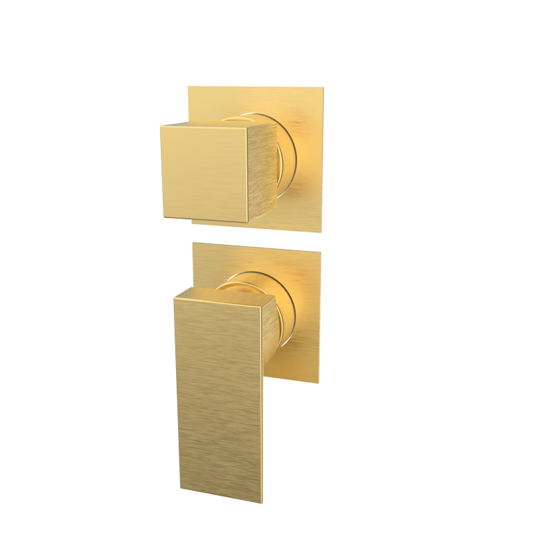 Bateria podtynkowa z przełącznikiem 3-drożna Złoto Szczotkowane EterNice PVD - KALA - 60545288