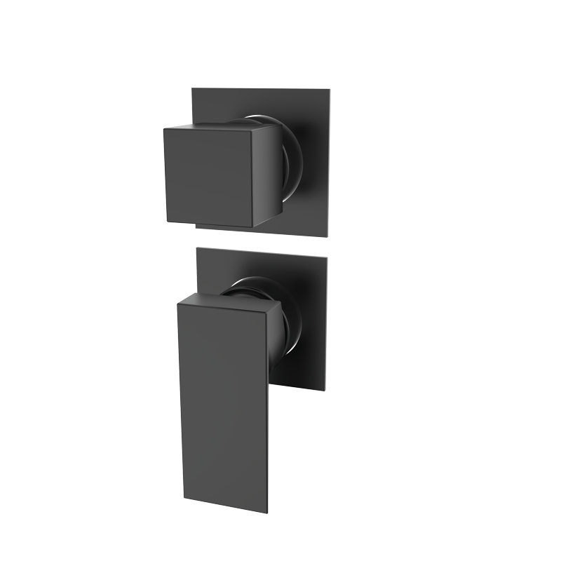 Bateria podtynkowa z przełącznikiem 2-drożna Metal Czarny EterNice PVD - KALA - 60535292