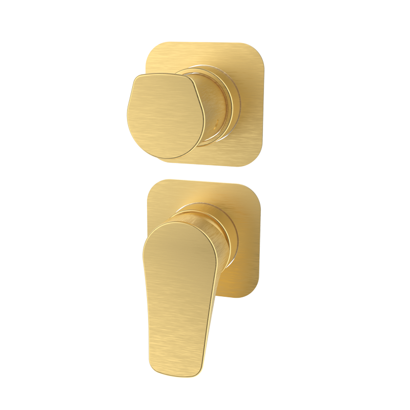 Bateria podtynkowa z przełącznikiem 2-drożna Złoto Szczotkowane EterNice- NAVA - 66235688