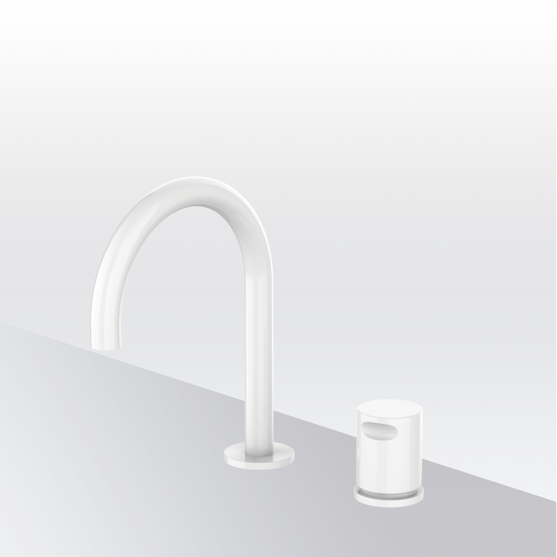 Bateria umywalkowa 2-otworowa Isola Cool Biały Epoxy PVD 90300111