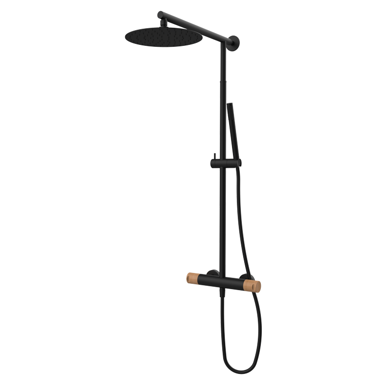 Zestaw natryskowy termostatyczny (kolumna teleskopowa) Czarny-Arce Cool 90425928TLC