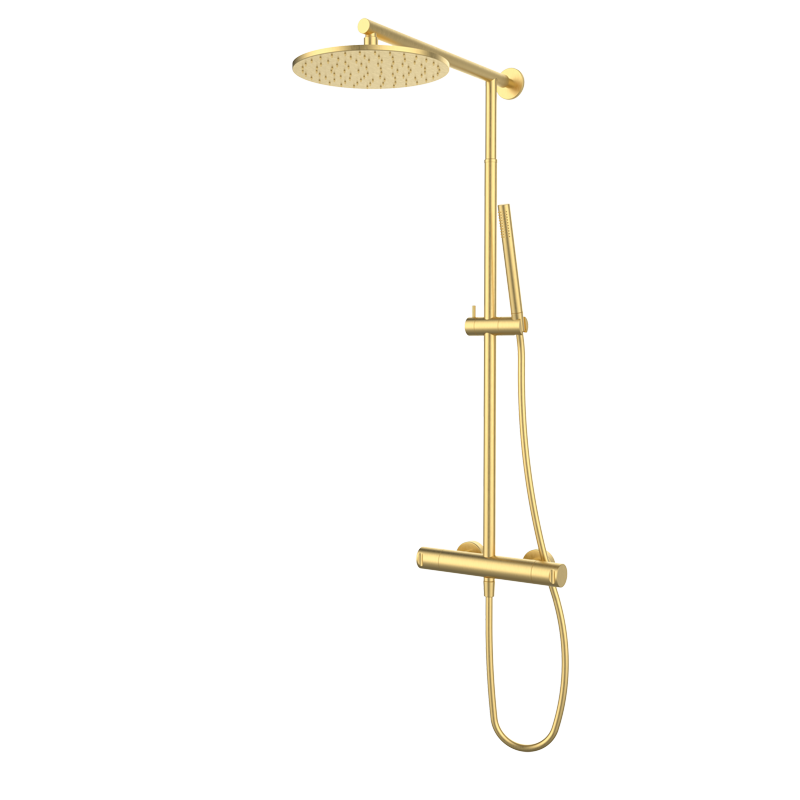 Zestaw natryskowy termostatyczny (kolumna teleskopowa) Złoto Szczotkowane EterNice PVD Cool 90425988TLC