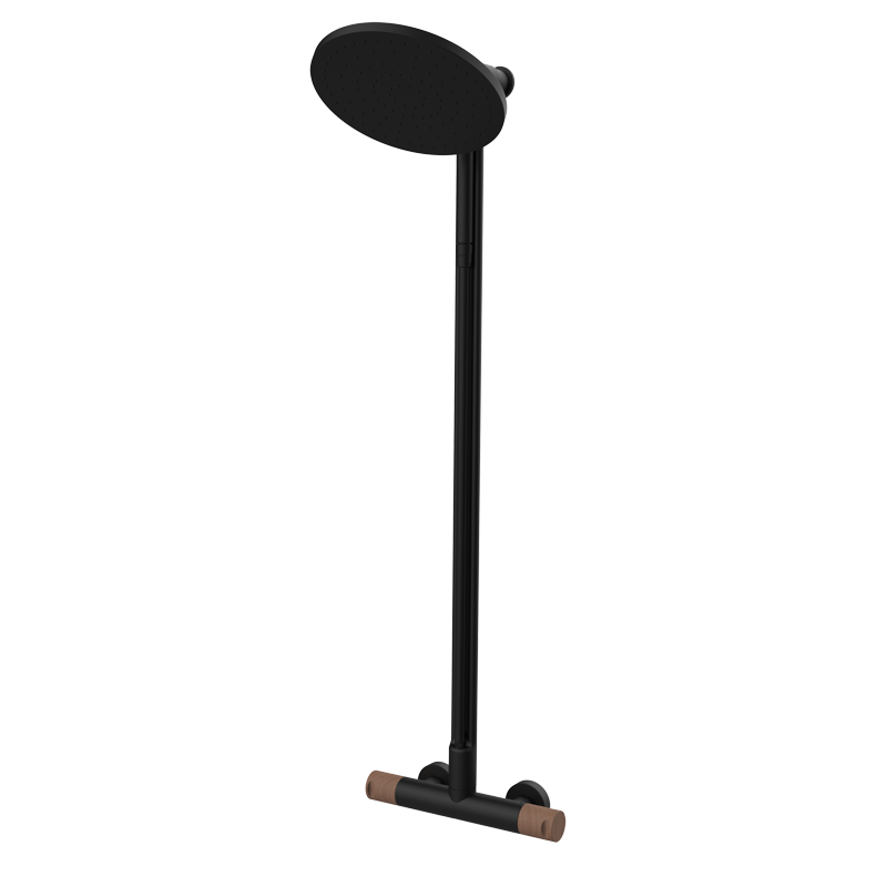 Zestaw natryskowy termostatyczny GYRO Czarny-Nogal (kolumna stała) - Cool - 90625929