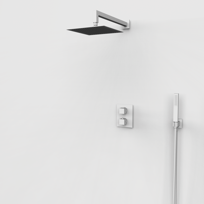 Zestaw podtynkowy termostatyczny 2-drożny Biały Epoxy - KALA - 07060511