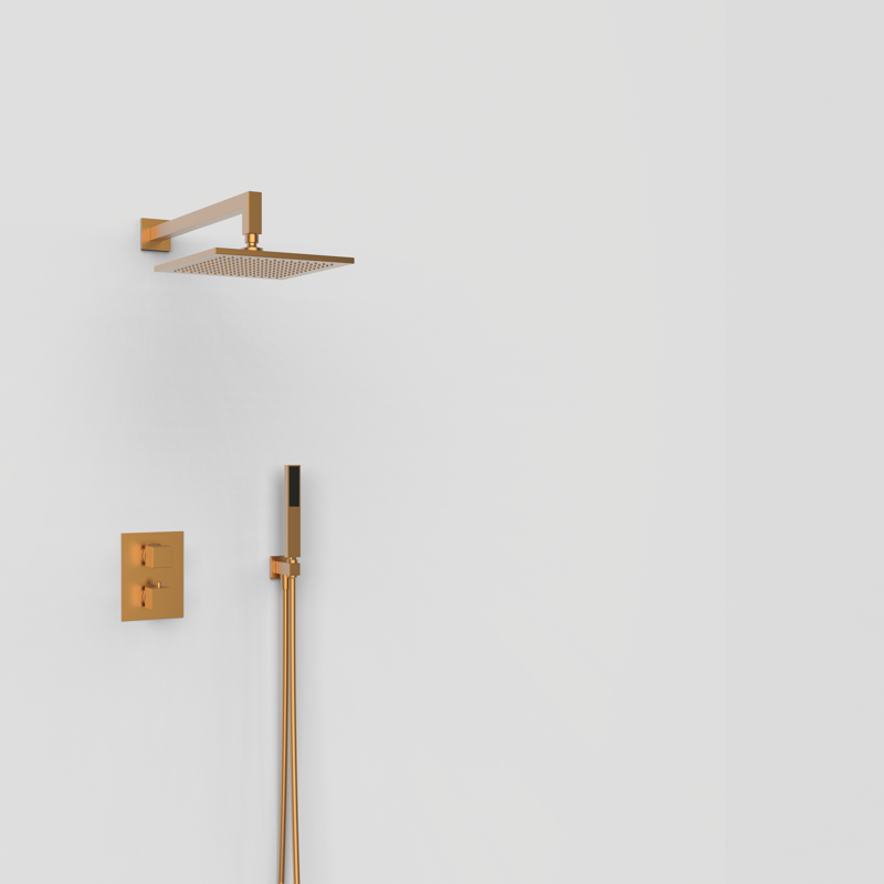 Zestaw podtynkowy termostatyczny 2-drożny Miedź EterNice PVD - KALA - 07060555