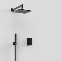 Zestaw podtynkowy termostatyczny 2-drożny Metal Czarny EterNice PVD - KALA - 07060592