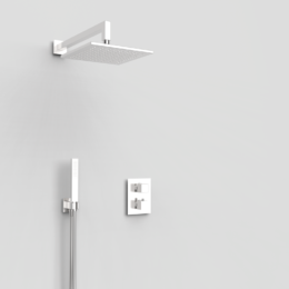 Zestaw podtynkowy termostatyczny 2-drożny Stal EterNice PVD - KALA - 07060593