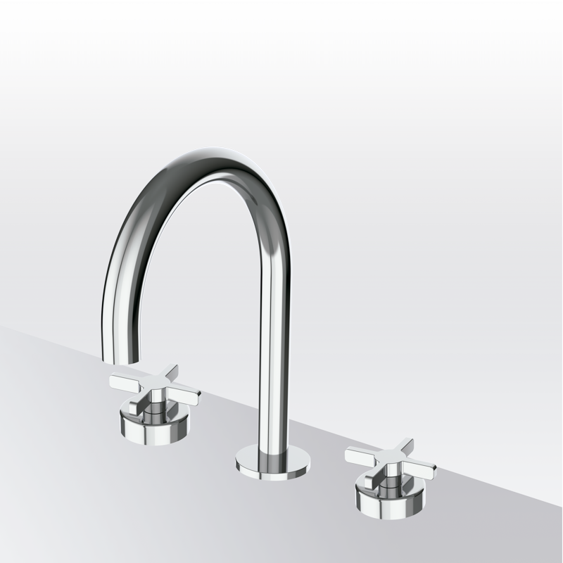 Bateria umywalkowa 3-otworowa Isola Chrom - AXIS - 74300200