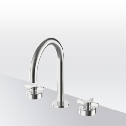Bateria umywalkowa 3-otworowa Isola Stal EterNice PVD - AXIS - 74300293