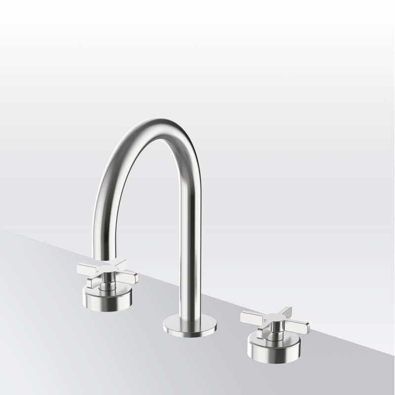 Bateria umywalkowa 3-otworowa Isola Stal EterNice PVD - AXIS - 74300293