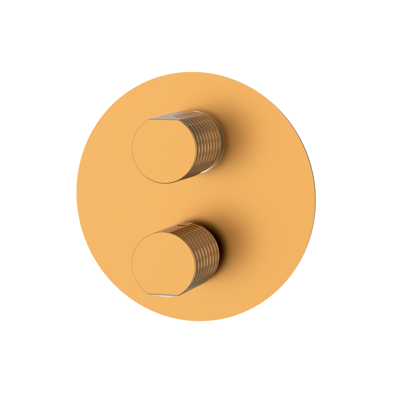 Bateria podtynkowa termostatyczna 3-drożna Miedź EterNice PVD - AURA - 75130755