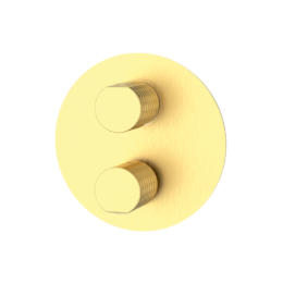 Bateria podtynkowa termostatyczna 2-drożna Złoto Szczotkowane EterNice PVD - AURA - 75120788