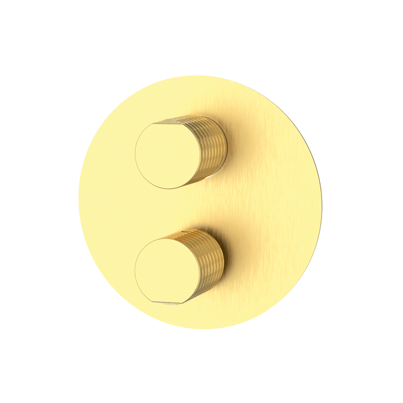 Bateria podtynkowa z przełącznikiem 2-drożna Złoto Szczotkowany EterNice PVD - AURA - 75135788