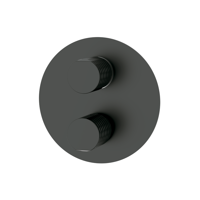 Bateria podtynkowa z przełącznikiem 2-drożna Metal Czarny EterNice PVD - AURA - 75135792