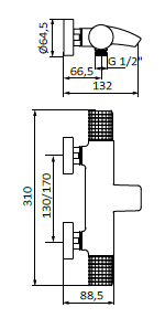 Bateria wannowo-natryskowa Złoto Szczotkowane EterNice PVD - AURA- 75207788 - obrazek 2