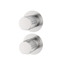 Bateria podtynkowa z przełącznikiem wody 3-drożna Stal EterNice PVD - AURA - 75245793