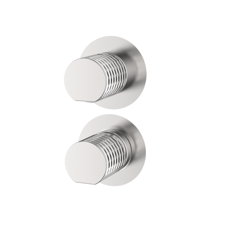 Bateria podtynkowa z przełącznikiem wody 2-drożna Stal EterNice PVD - AURA - 75235793