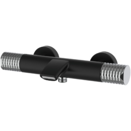 Bateria termostatyczna wannowo-natryskowa Czarny-Chrom - Aura - 75307722