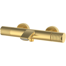 Bateria termostatyczna wannowo-natryskowa Złoto Szczotkowane EterNice PVD - Aura - 75309788