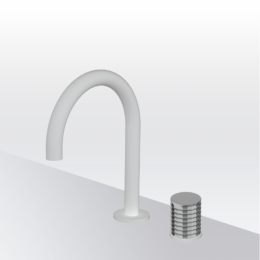 Bateria umywalkowa Isola Biały-Chrom - AURA - 75355211