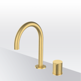 Bateria umywalkowa Isola Złoto Szczotkowane EterNice PVD - AURA - 75355288