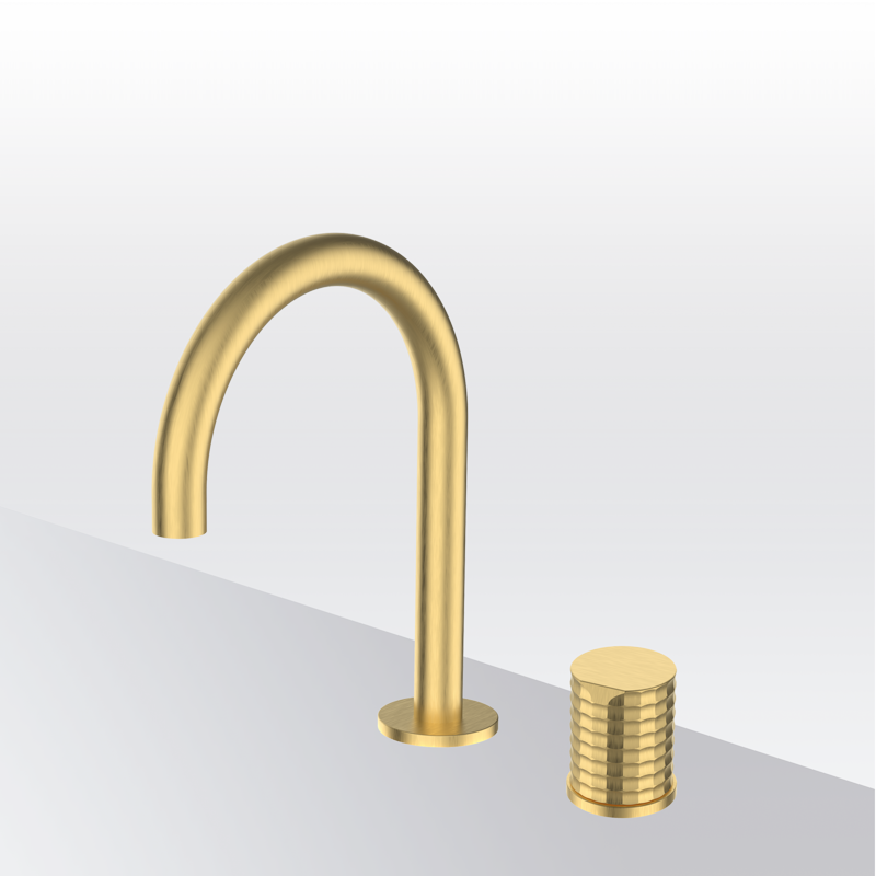 Bateria umywalkowa Isola Złoto Szczotkowane EterNice PVD - AURA - 75355288