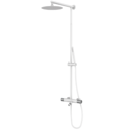 Zestaw natryskowo-natryskowy Biały-Chrom - AURA - 75450711 TLC