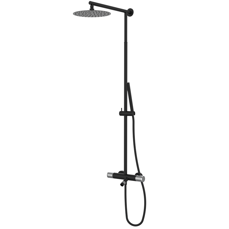 Zestaw natryskowo-natryskowy Czarny- Chrom - AURA - 75450722 TLC