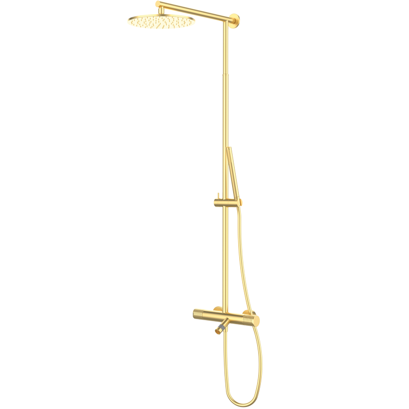 Zestaw natryskowo-natryskowy Złoto Szczotkowane EterNice PVD - AURA - 75450788 TLC