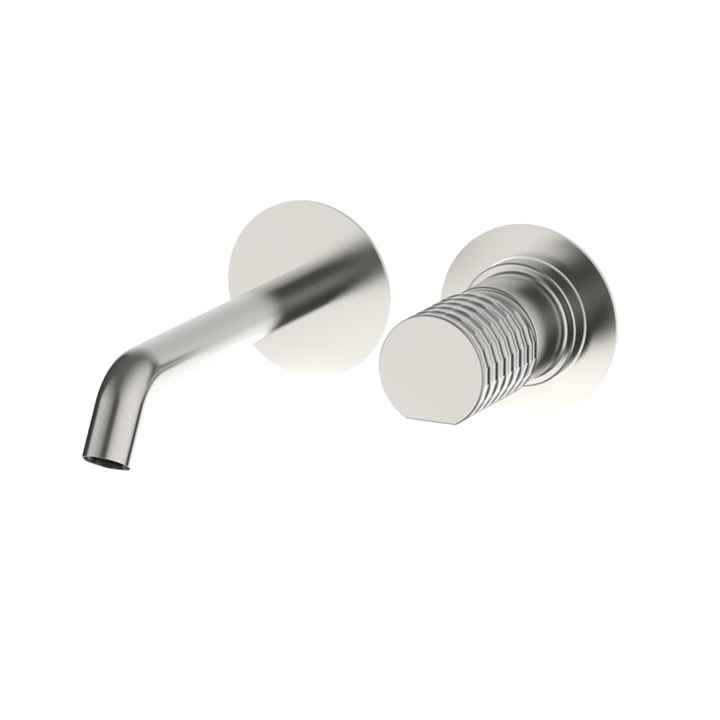 Bateria umywalkowa podtynkowa (200mm) Stal EterNice PVD - Aura - 75117793