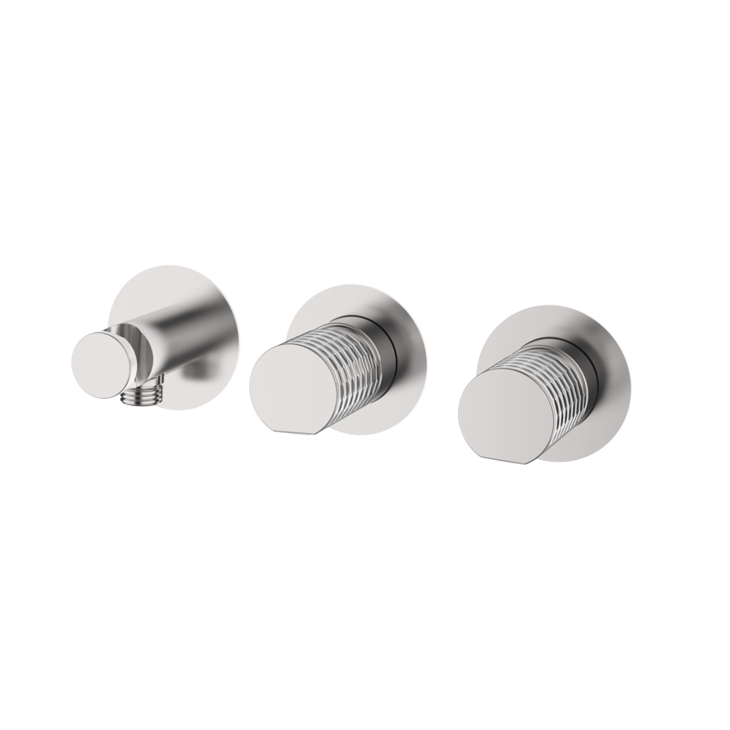 Bateria natryskowa podtynkowa z przełącznikiem Stal EterNice PVD - AURA - 75735493